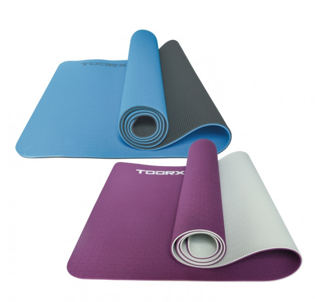 Toorx Materassino Yoga Pilates Professionale Tappetino Decorato Bicolore  183x60